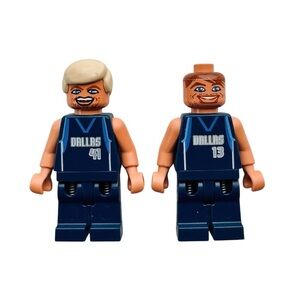 LEGO Sports Minifigure NBA Steve Nash #13 Dirk Nowitzki #41 Dallas Mavericks